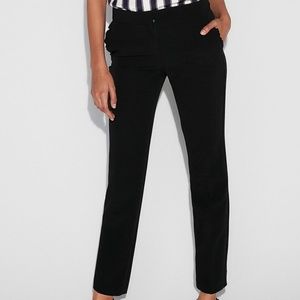 NWT Express Ankle Mid Rise Columnist Ruffle Pants